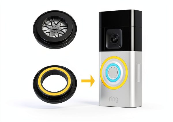 Ugotfeels No Soliciting Sign Alloy Steel Ring Doorbell Cover-3