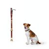 FOLKSMATE Dog Doorbell Leather Potty Training Bell Brass-1