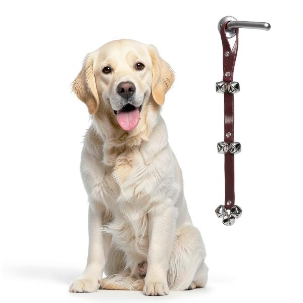 BORONG Dog Training Bell Leather Adjustable Pet Doorbell-3
