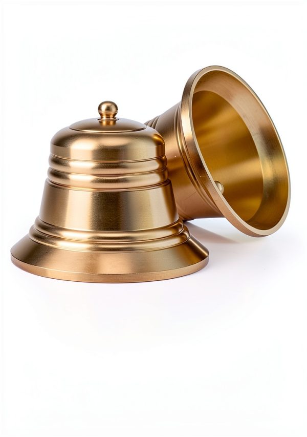 FOLKSMATE Dog Doorbell Leather Potty Training Bell Brass-3