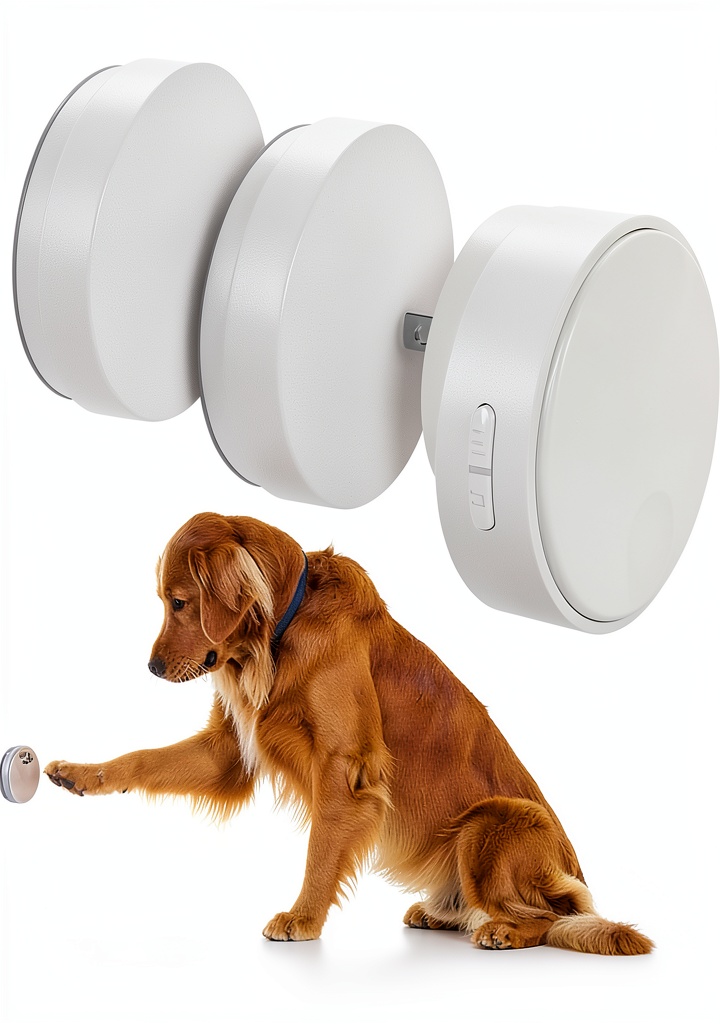 Mighty Paw Smart Bell mounted on a door frame