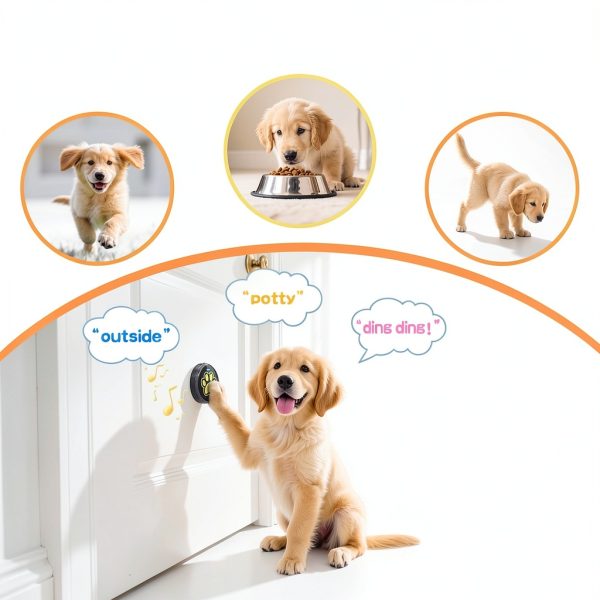 ChunHee Dog Doorbell Potty Training Safe Multi Dog Smart-6