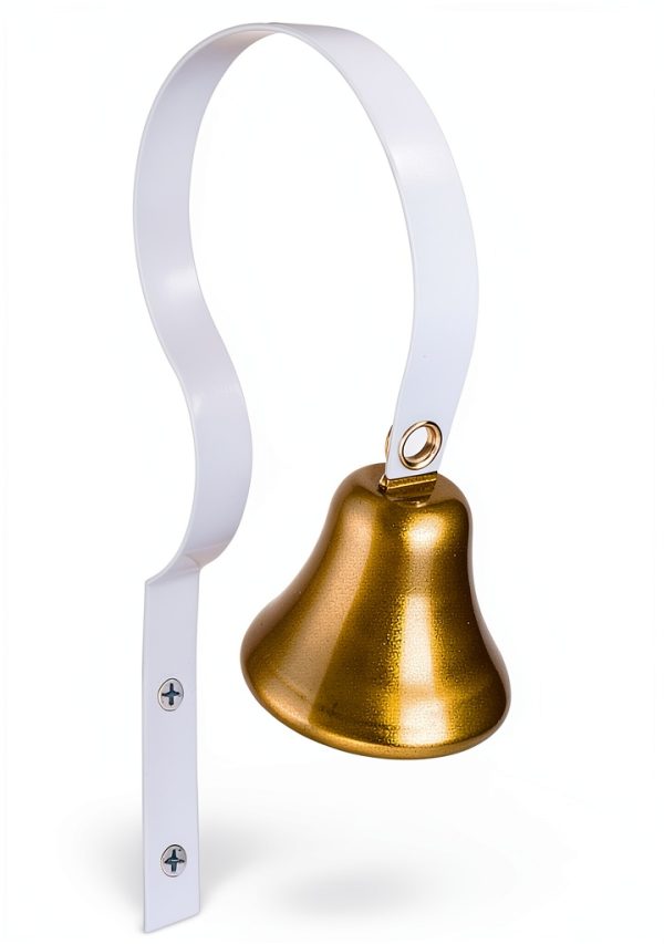 Dog Doorbell Solid Metal Training Bell BarkOutfitters White-0