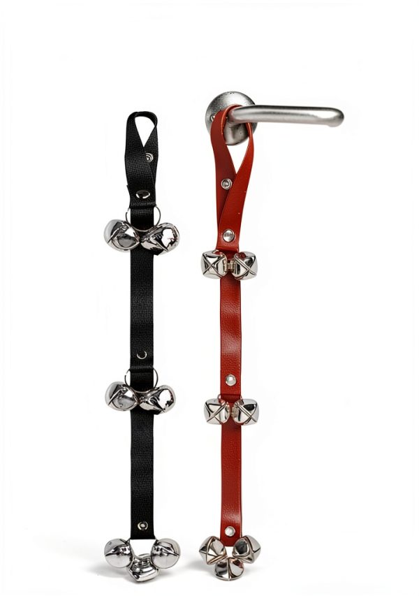 BORONG Dog Training Bell Leather Adjustable Pet Doorbell-2