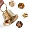 FOLKSMATE Dog Doorbell Leather Potty Training Bell Brass-4