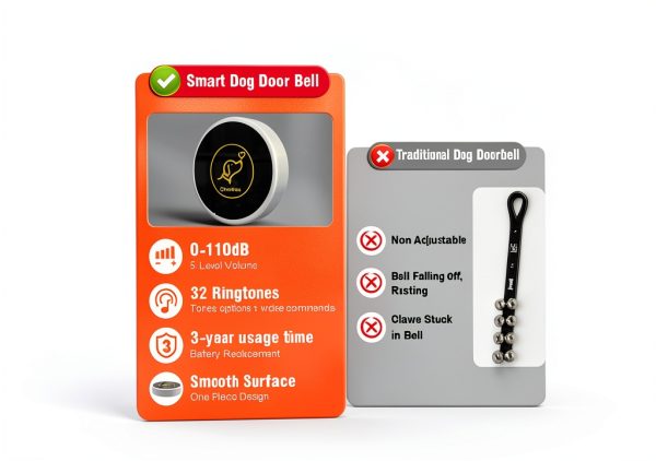 ChunHee Dog Doorbell Touch Sensitive Potty Training Pet-1
