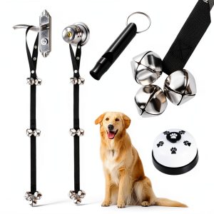 KABUDA Dog Doorbell Adjustable Nylon Strap Potty Training-0