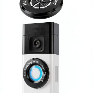 Ugotfeels No Soliciting Sign Alloy Steel Ring Doorbell Cover-0