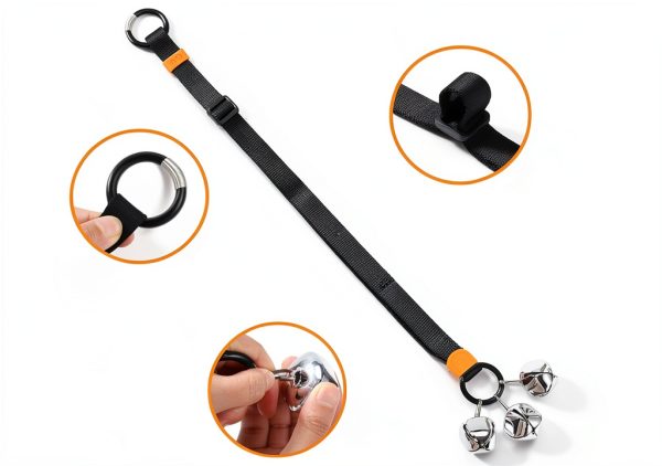 WuDao Dog Doorbell Adjustable Nylon Potty Training Bell-1