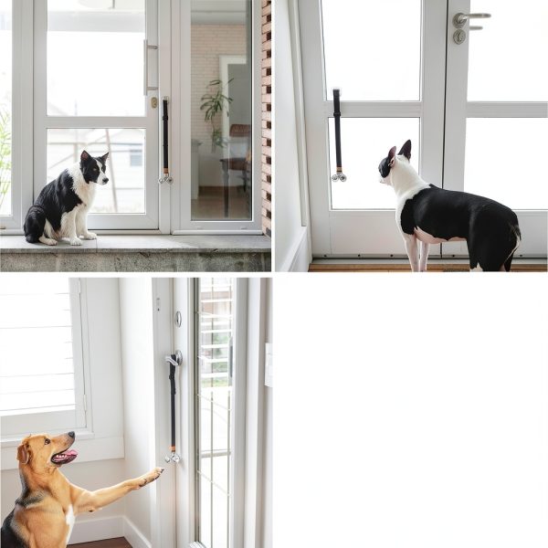 SVD Pet Dog Doorbell Adjustable Height Stainless Steel Bells-3