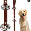 BORONG Dog Training Bell Leather Adjustable Pet Doorbell-0