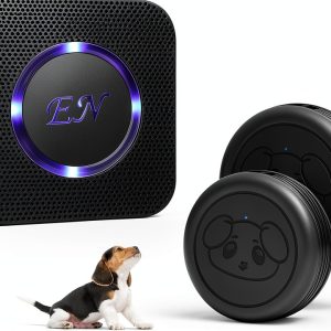 Evernary Dog Doorbell Wireless Pet Training Button Black-0