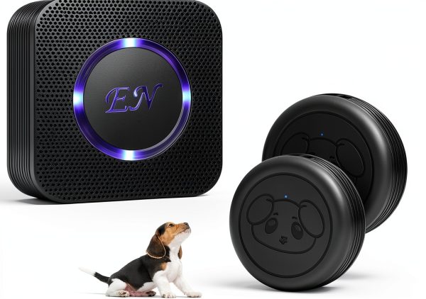 Evernary Dog Doorbell Wireless Pet Training Button Black-0