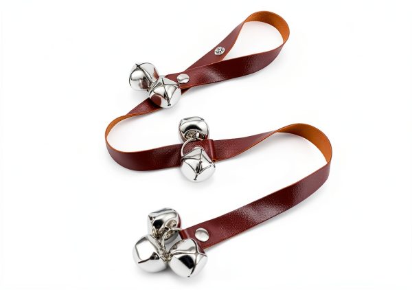 BORONG Dog Training Bell Leather Adjustable Pet Doorbell-1