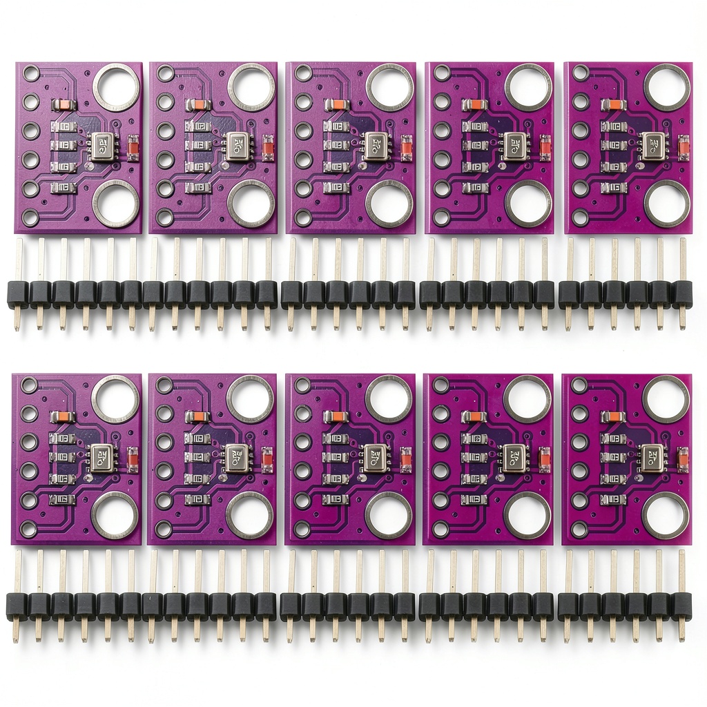 Installing BMP280 Atmospheric Pressure Sensor Module by GODIYMODULES on a wooden desk