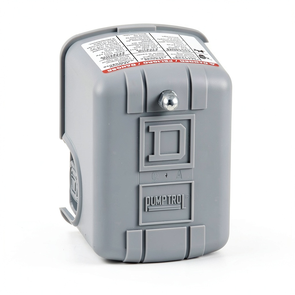 Telemecanique pressure switch installed in an industrial control panel