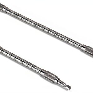 QWORK Flexible Extension Drill Bit Holder 7.9" & 11.8" Hex Shank 2Pack-0