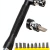 Flexible Screwdriver Bit Extension Kit with 90° Angled Bits by FOUUA-4