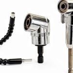 105 Degree Right Angle Driver Angle Extension Power Screwdriver Drill Attachment, 1/4 inch Hexagon Flexible Screwdriver Extension Soft Shaft Kit for Screwdriver &Drill-0