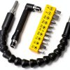 Flexible Screwdriver Bit Extension Kit with 90° Angled Bits by FOUUA-0