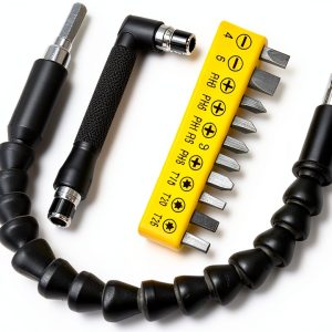 Flexible Screwdriver Bit Extension Kit with 90° Angled Bits by FOUUA-0