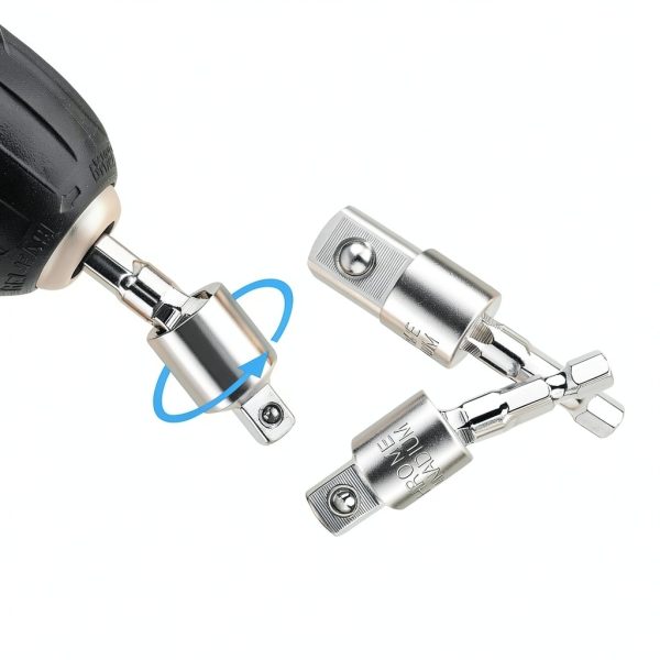 Flexible Drill Bit Extension 105 Angle 3 Piece Socket Adapter GALLIA-5