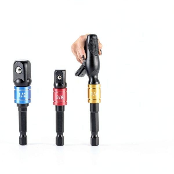 Flexible Drill Bit Extension 105 Angle 3 Piece Socket Adapter GALLIA-2