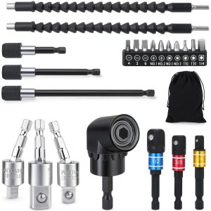 Flexible Drill Bit Extension 105 Angle 3 Piece Socket Adapter GALLIA-0
