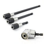 QISF 1/4" Hex Shank 105° Right Angle Driver with 3 Bit Holders-0
