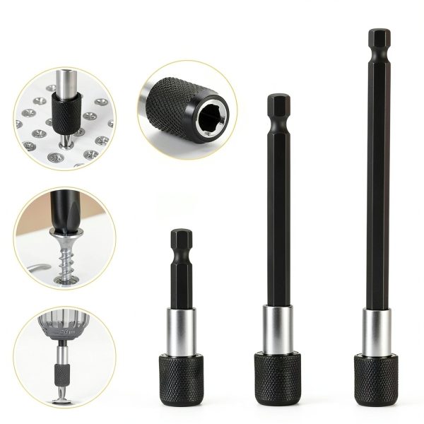 Flexible Drill Bit Extension 105 Angle 3 Piece Socket Adapter GALLIA-3