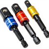 Hitefu 6PCS Impact Grade Socket Adapter Set, 1/4" 3/8" 1/2" Universal Drill Bit Socket Adapter for Impact Driver, Hex Shank Drill Adapters Driver Extension Screwdriver Drill Attachment-4