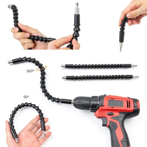 Flexible Screwdriver Bit Extension Kit with 90° Angled Bits by FOUUA-1