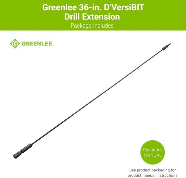 Greenlee 921-36 3/16" x 36" Flexible Drill Extension for Tight Spaces-6