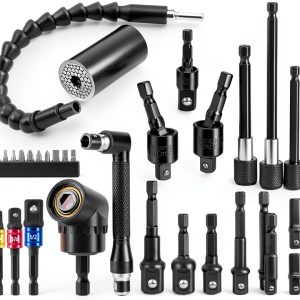 Lanties Flexible Drill Bit Extension Set 31pc Hex Socket Adapters-0